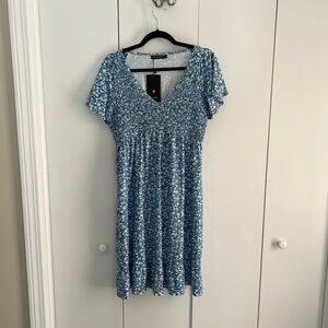 Spring Blue Floral Dress (Maternity)